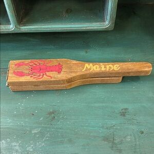 Wooden Lobster Cracker with Maine Design